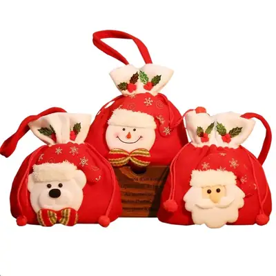 Pink Christmas Candy Bag with 10cm Length