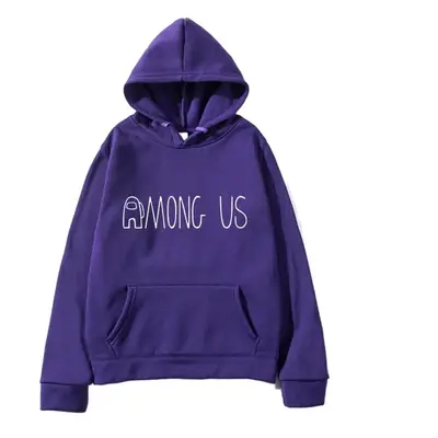 Men's Black Hoodie Among Us Print Long Sleeve