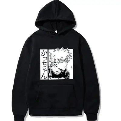Men Women Hooded Sweatshirt White My Hero Academia Design