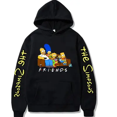 Pink The Simpsons Hooded Sweatshirt for Men