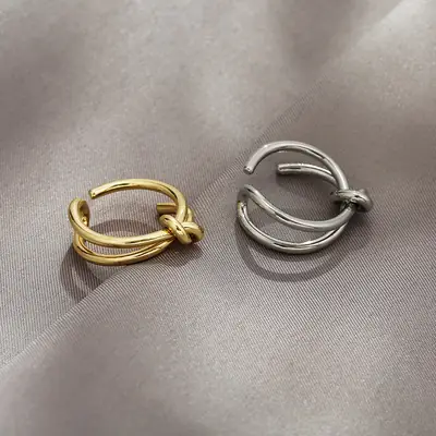 Gold Knot Ring for Women Fashion Jewelry