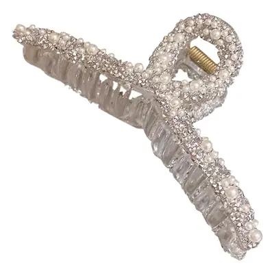 Korean Rhinestone Pearl Hairpin Clip Large Grab Vintage Disc