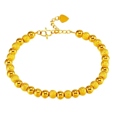 3D Hard Gold Couple Bracelet 24k Gold Red Sand