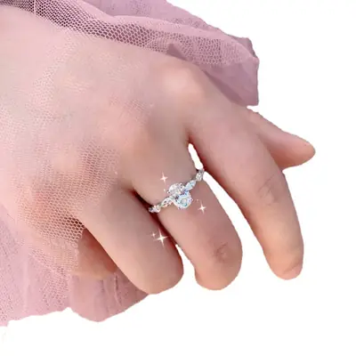 Moissanite Pigeon Egg Diamond Ring for Women