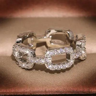 High-End Live Explosions Full Diamond Love Ring for Women