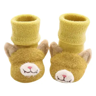 New Arrival Terry Thickened Baby Floor Socks Blue Bear Design