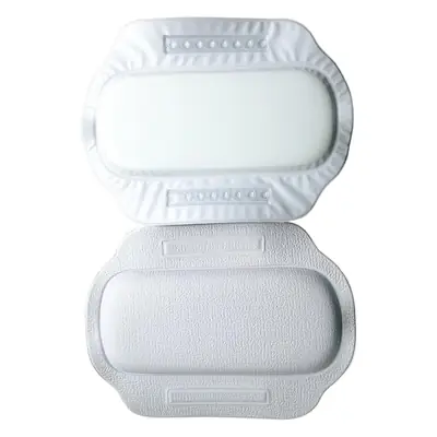 Gray PVC Foam Bath Headrest Pillow