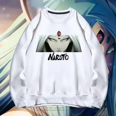 Naruto Anime Crewneck Sweatshirt Grey Long Sleeve