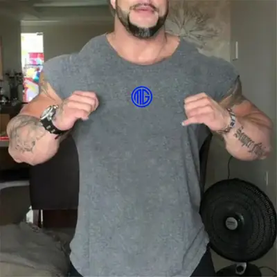 Blue Muscle Sleeveless Waistcoat Vest for Men