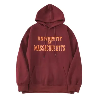Women Velvet Letter Printed Hoodie Grey 250g