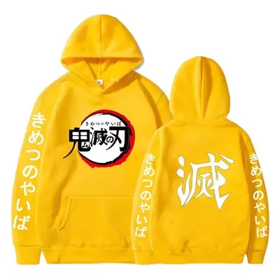 Black Cross Border Demon Slayer Hoodie Set