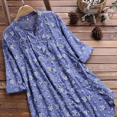 Women's 2024 Urban Floral Pleated T-shirt
