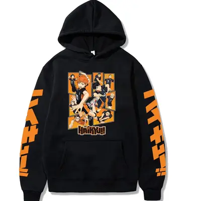 Red Anime Hoodie for Boys Cross Border