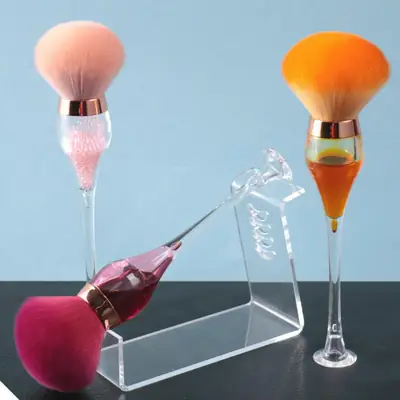 Transparent Red Wine Glass Makeup Brush 3-Color Fiber