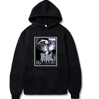 Men Hanako Kun Hoodie Red Graphic Print