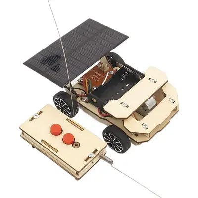 Solar-powered remote control steam car for kids