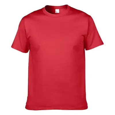 2021 Cotton Round Neck T-Shirt Rose Pink