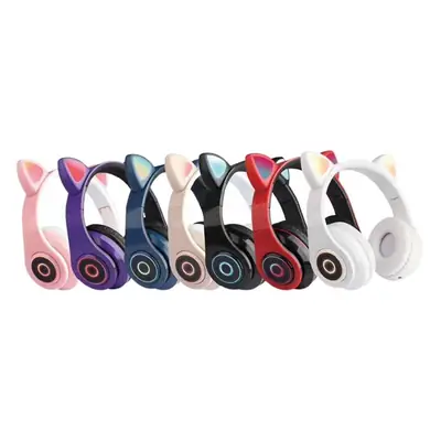 Cute Cat Ears Wireless Bluetooth Gaming Headset White