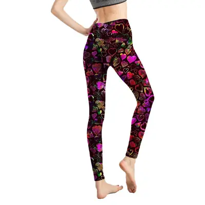 Pink Butterfly Print Leggings with Silk Blend