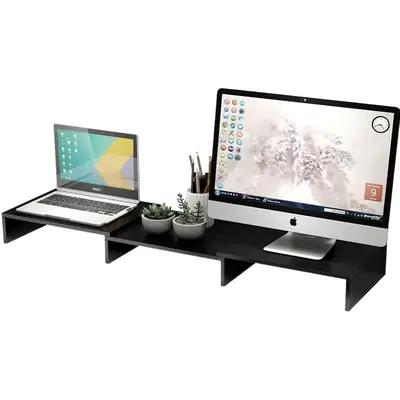 Telescopic Laptop TV Monitor Stand for Double Screen Desk