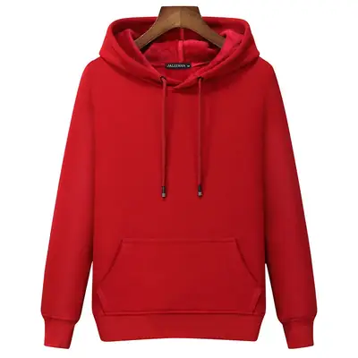 Men's Green Velvet Hooded Sweatshirt