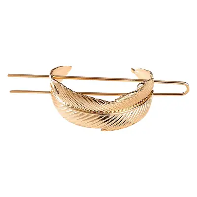 Metal Feather Hairpin for Women Elegant Hair Crown