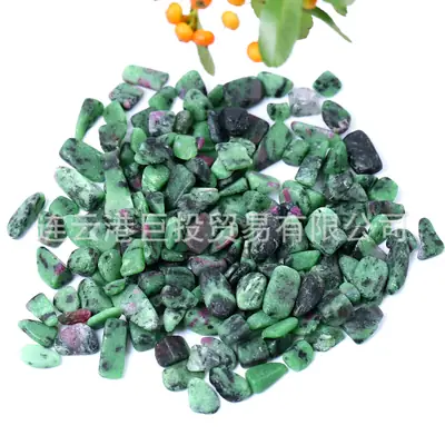Natural Green & Purple Crystal Grains for Decor