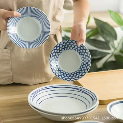 Japanese-style ceramic tableware 5.5 inch bone-spitting dish