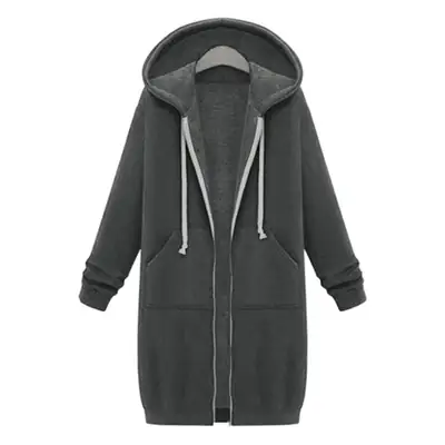 Women Hooded Vest Blue Winter Warm Loose Fit