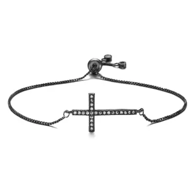 Cross Bracelet for Women Adjustable Zircon Gold Silver