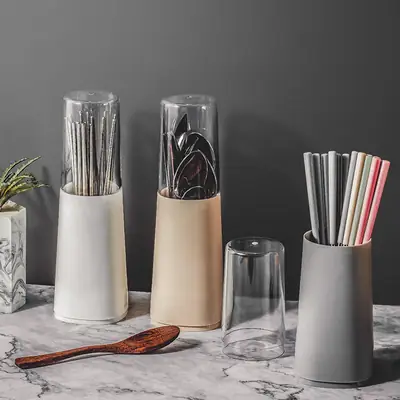 Japanese Chopstick Cage with Dustproof Lid Storage Rack