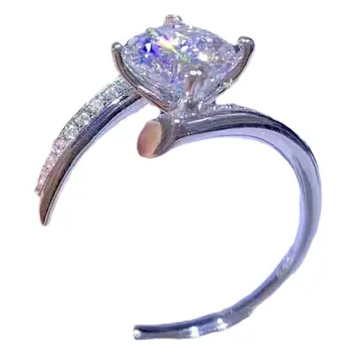 1 Karat Sparkle Diamond Ring with Mosane Inlay
