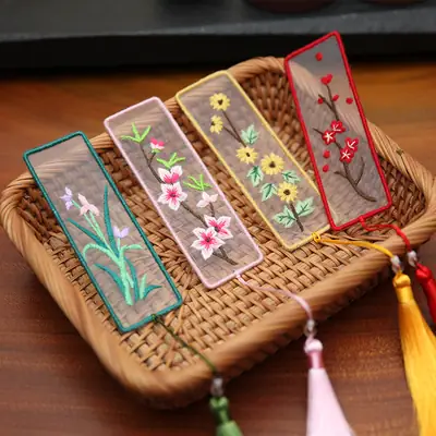 Hand Embroidered Bookmark for Beginners