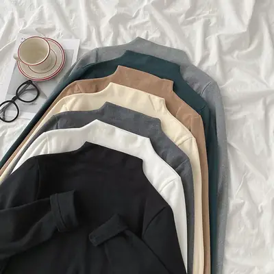 Women Grey Velvet High Collar Long Sleeve Shirt