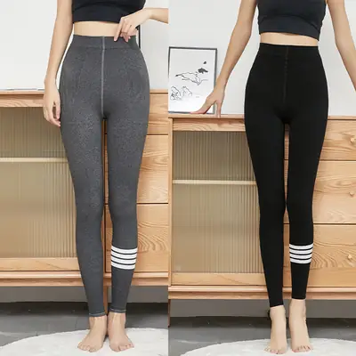 Fleece Lined Slim Fit Leggings for Women Autumn Winter