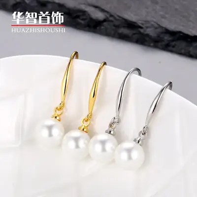 Gold Pearl Dangle Earrings for Women