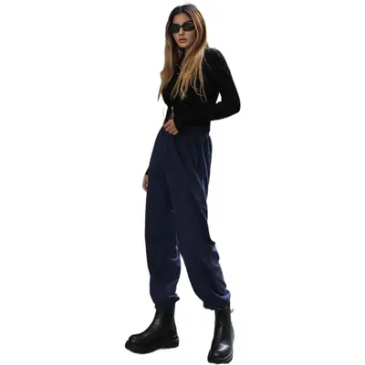 Women Gray Sweatpants Spring Style Leggings Casual Cross-Border
