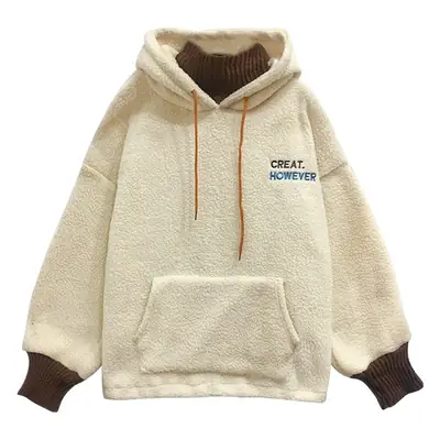 Lamb Plush Hoodie Women Autumn Winter 2025
