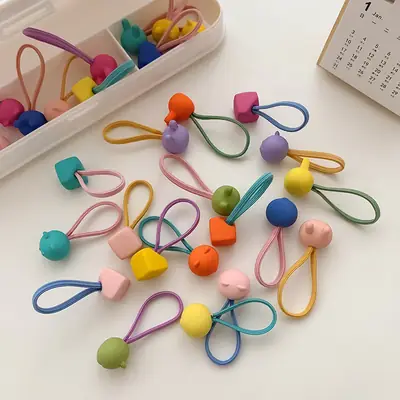 Girls' Mini Rubber Hair Ties for Kids