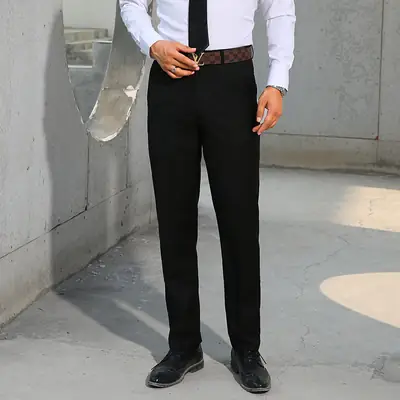 Men's Black Slim Fit Professional Trousers
