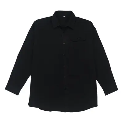 Men's Black Duffian Long Sleeve Korean Fashion Coat