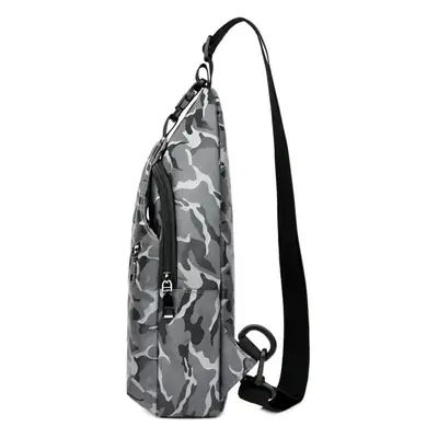 Men's Camo Crossbody Bag with USB Port