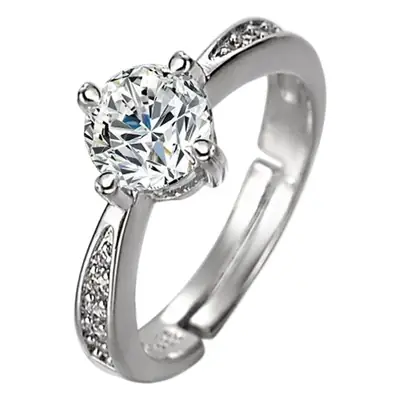 Classic Four-Claw Mosan Diamond Ring for Women