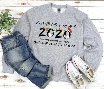 Pink Christmas 2020 Printed Sweatshirt