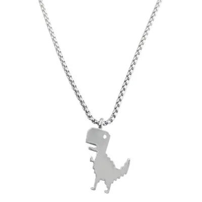 Titanium Steel Dinosaur Necklace for Men