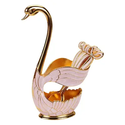 Cute Swan Fruit Spoon Set for Home Decor