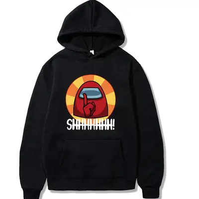Cross-Border Among Us Hoodie Black Casual Sweatshirt