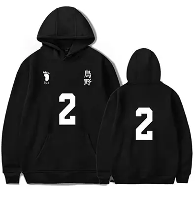 Black Crossbody Hoodie for Boys Men Casual Wear