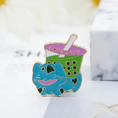 Japanese & Korean New Pokemon Bulbasaur Brooch Gold