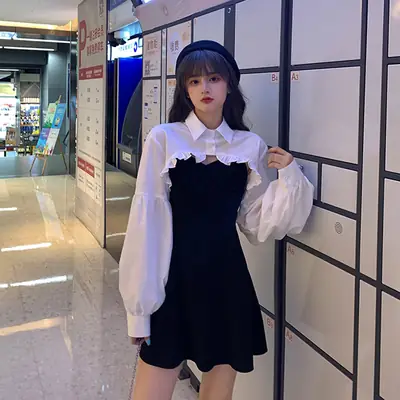 French Retro Little Black Dress Autumn 2025 New Skirt